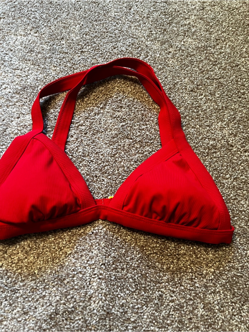 Xhilaration Red Triangle Halter Bikini Top